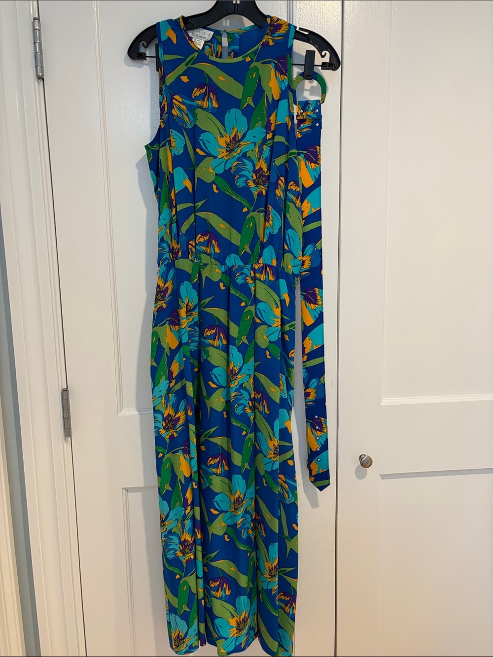S.I.L.K.S by St. Gillian 100% Silk Sundress with Self-Fabric Belt